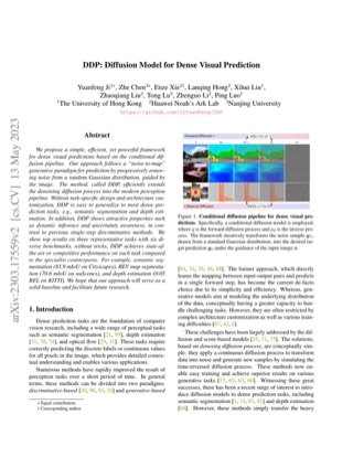 First page of DDP: Diffusion Model for Dense Visual Prediction
