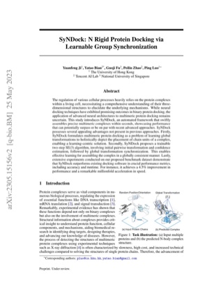 First page of SyNDock: N Rigid Protein Docking via Learnable Group Synchronization