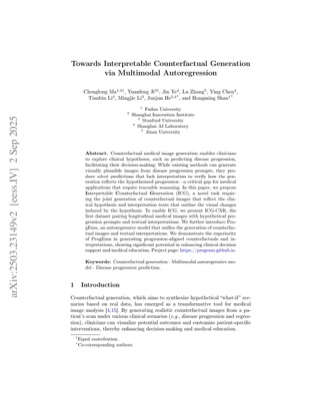 First page of Towards Interpretable Counterfactual Generation via Multimodal Autoregression