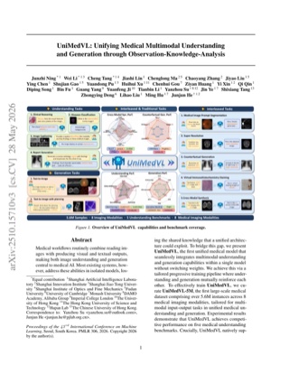 First page of UniMedVL: Unifying Medical Multimodal Understanding and Generation Through Observation-Knowledge-Analysis