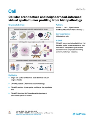 First page of Cellular Architecture and Neighborhood-informed Virtual Spatial Tumor Profiling from Histopathology