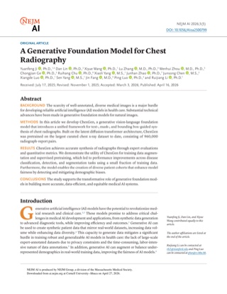 First page of ChexGen: A Generative Foundation Model for Chest Radiography